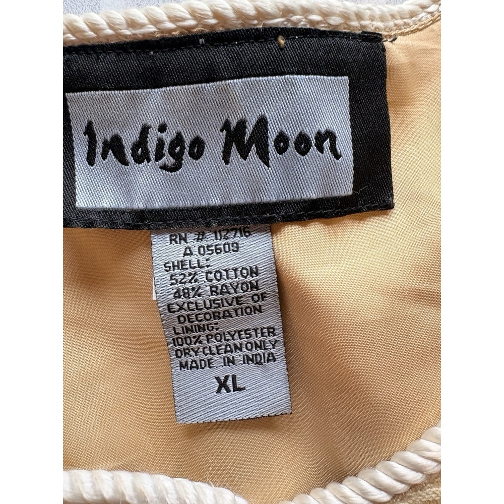 Indigo Moon Floral‎ Embroidered Lined Blazer Cardigan Boho Artsy Comfort Sz 1X - Picture 3 of 9